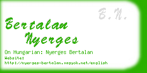 bertalan nyerges business card